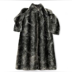 Vintage Made in USA Black & Grey Fur Coat